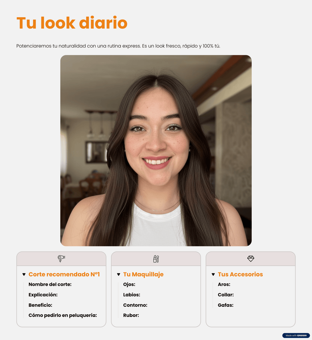 Diagnóstico Experto Colorimetría y Visagismo - Informe Digital - Brilia Soul